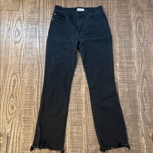 Pistola Black Straight Leg Jeans frayed ends